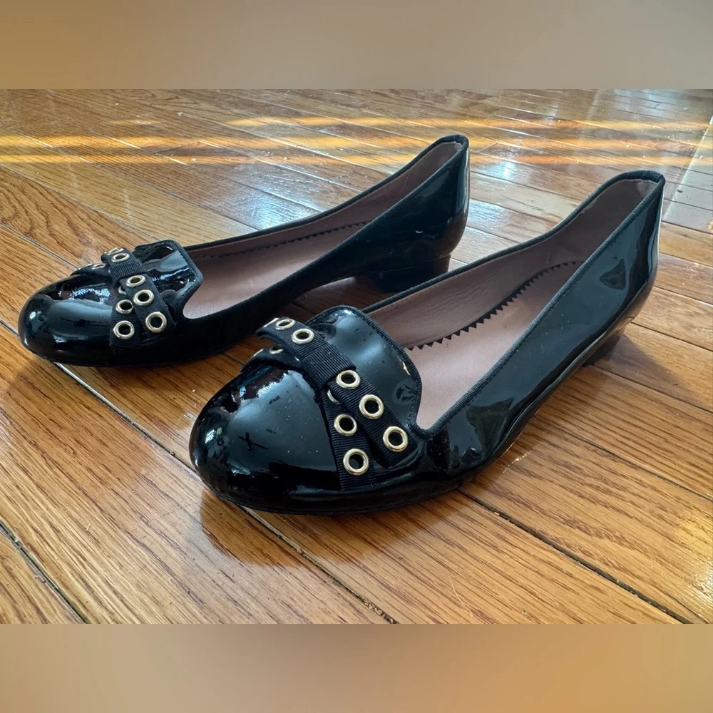 Red Valentino Patent Ballet Flats Low Heel EU 37 ✨ Discontinued